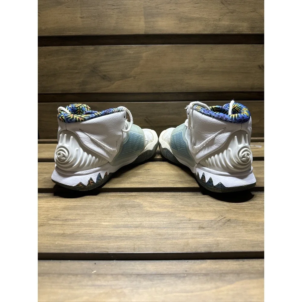 NIKE‎ KYRIE 6 Boy's 7Y , White Sapphire Laser Crimson Blue. BQ5599-146.